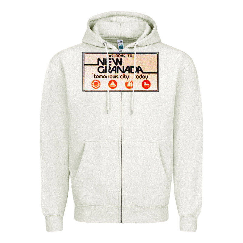 Welcome To New Granada! Zipper Hoodie by PixelFlow | Teevron
