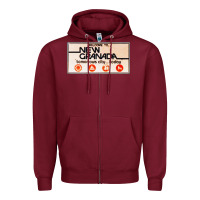 Burgundy welcome to new granada! Zipper Hoodie - PixelFlow