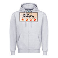 Heather Grey welcome to new granada! Zipper Hoodie - PixelFlow