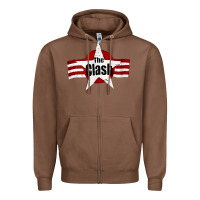 Chestnut Old Rock 1976 Clash Zipper Hoodie - PixelFlow