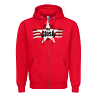 Red Old Rock 1976 Clash Zipper Hoodie - PixelFlow