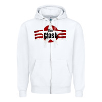 White Old Rock 1976 Clash Zipper Hoodie - PixelFlow
