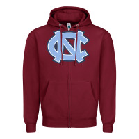 Burgundy unc tar heels Zipper Hoodie - PixelFlow