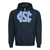 Navy unc tar heels Zipper Hoodie - PixelFlow