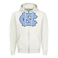 Oatmeal Heather unc tar heels Zipper Hoodie - PixelFlow