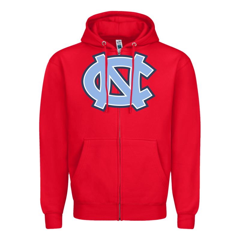 Unc Tar Heels Zipper Hoodie by PixelFlow | Teevron