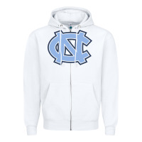 White unc tar heels Zipper Hoodie - PixelFlow