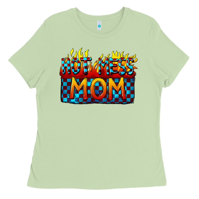 Hot Mess Mom Mother's Day Ladies Tee by FaDigitalArtStudio | Teevron