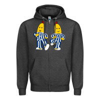 Charcoal Heather bananas double Zipper Hoodie - PixelFlow