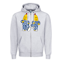 Heather Grey bananas double Zipper Hoodie - PixelFlow