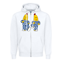 White bananas double Zipper Hoodie - PixelFlow
