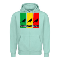 Seafoam THREE LITTLE BIRDS Zipper Hoodie - PixelFlow