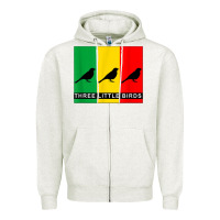 Oatmeal Heather THREE LITTLE BIRDS Zipper Hoodie - PixelFlow