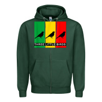 Sports Green THREE LITTLE BIRDS Zipper Hoodie - PixelFlow