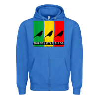 True Royal THREE LITTLE BIRDS Zipper Hoodie - PixelFlow