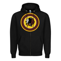 Black the indian red skins clasic Zipper Hoodie - PixelFlow