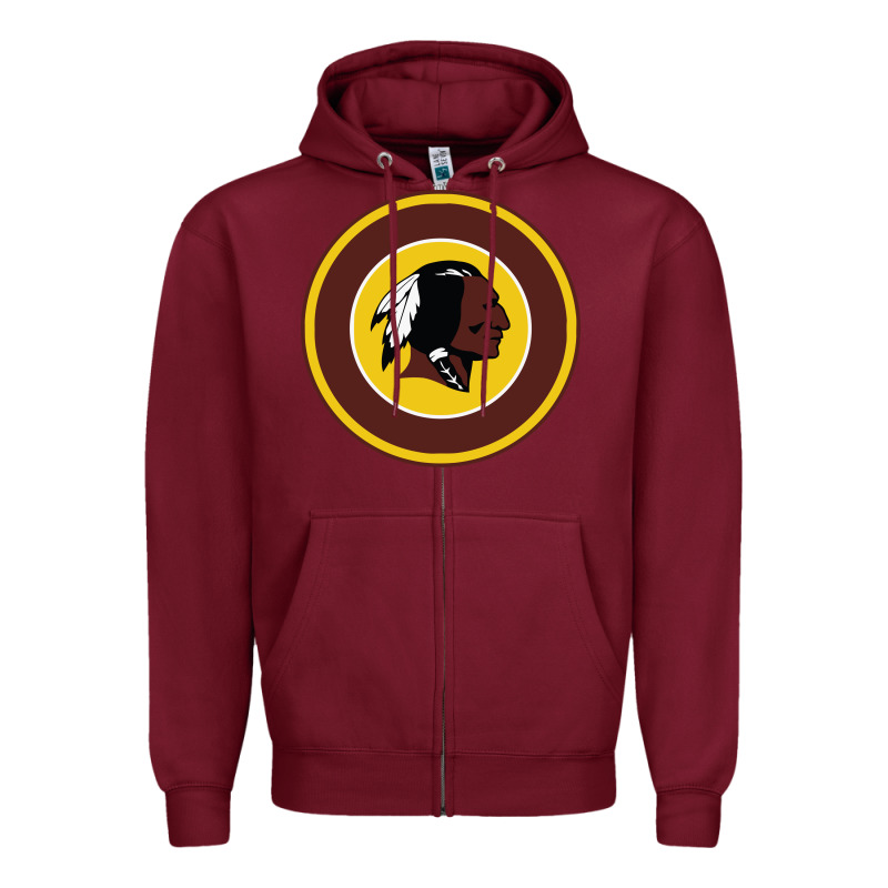 The Indian Red Skins Clasic Zipper Hoodie by PixelFlow | Teevron