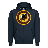 Navy the indian red skins clasic Zipper Hoodie - PixelFlow