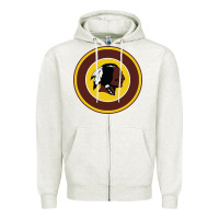 Oatmeal Heather the indian red skins clasic Zipper Hoodie - PixelFlow