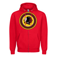 Red the indian red skins clasic Zipper Hoodie - PixelFlow