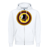White the indian red skins clasic Zipper Hoodie - PixelFlow