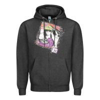 Charcoal Heather Kim Mitchell, the Kim Mitchell, Kim Mitchell art, Kim Mitchell vintage Zipper Hoodie - PixelFlow