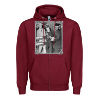 Burgundy Lee Harvey Oswald and the Jack Ru Zipper Hoodie - PixelFlow
