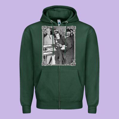 Lee Harvey Oswald And The Jack Ru Zipper Hoodie Designed By Pixelflow