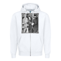 White Lee Harvey Oswald and the Jack Ru Zipper Hoodie - PixelFlow