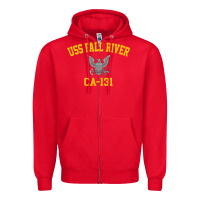 Red uss fall river ca 131 Zipper Hoodie - PixelFlow
