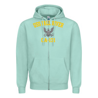 Seafoam uss fall river ca 131 Zipper Hoodie - PixelFlow