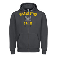 Smoke uss fall river ca 131 Zipper Hoodie - PixelFlow