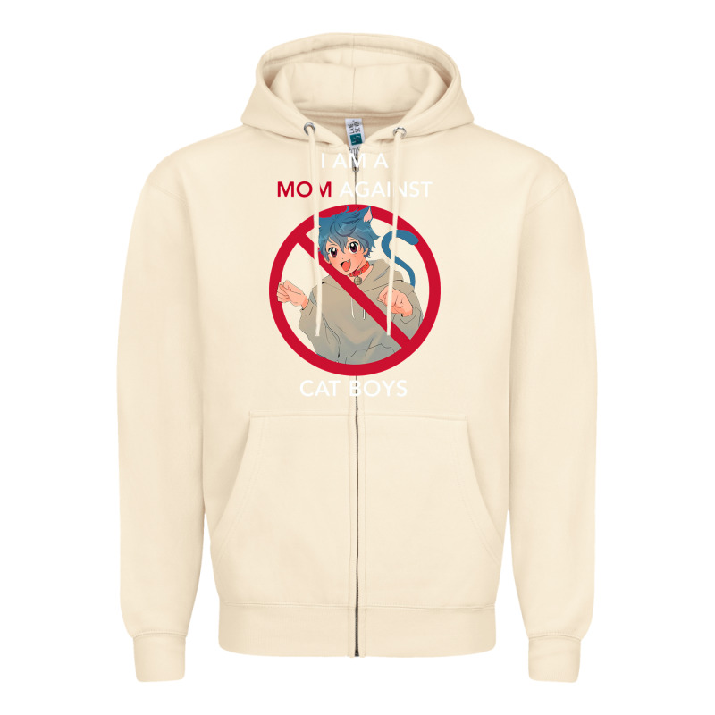 I Am A Mom Against Cat Boys Zipper Hoodie by PixelFlow | Teevron
