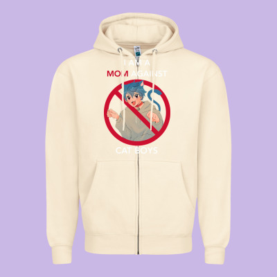 I Am A Mom Against Cat Boys Zipper Hoodie Designed By Pixelflow