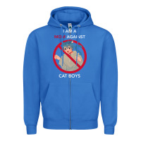 True Royal i am a mom against cat boys Zipper Hoodie - PixelFlow