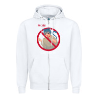 White i am a mom against cat boys Zipper Hoodie - PixelFlow