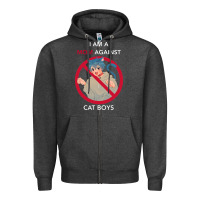 Charcoal Heather i am a mom against cat boys Zipper Hoodie - PixelFlow