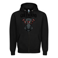 Black greyhound t  shirt greyhound t  shirt (3) Zipper Hoodie - PixelFlow