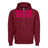 Burgundy sf muni bart    muni Zipper Hoodie - PixelFlow