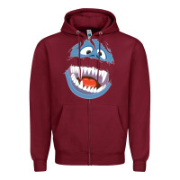 Burgundy abominable bumble rudolph special Zipper Hoodie - PixelFlow