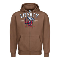 Chestnut liberty university flames football lynchburg virginia sparky the eagle Zipper Hoodie - PixelFlow