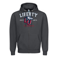 Smoke liberty university flames football lynchburg virginia sparky the eagle Zipper Hoodie - PixelFlow