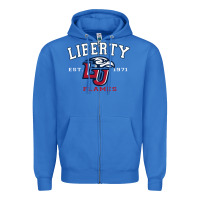 True Royal liberty university flames football lynchburg virginia sparky the eagle Zipper Hoodie - PixelFlow