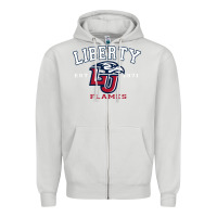 Dove Grey liberty university flames football lynchburg virginia sparky the eagle Zipper Hoodie - PixelFlow