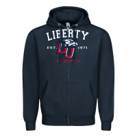 Navy liberty university flames football lynchburg virginia sparky the eagle Zipper Hoodie - PixelFlow