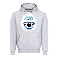 Heather Grey bumble face Zipper Hoodie - PixelFlow