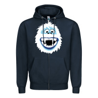 Navy bumble face Zipper Hoodie - PixelFlow