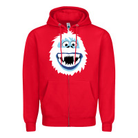 Red bumble face Zipper Hoodie - PixelFlow