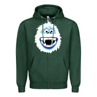 Sports Green bumble face Zipper Hoodie - PixelFlow
