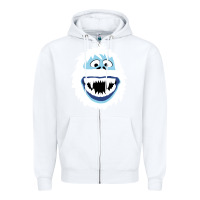 White bumble face Zipper Hoodie - PixelFlow